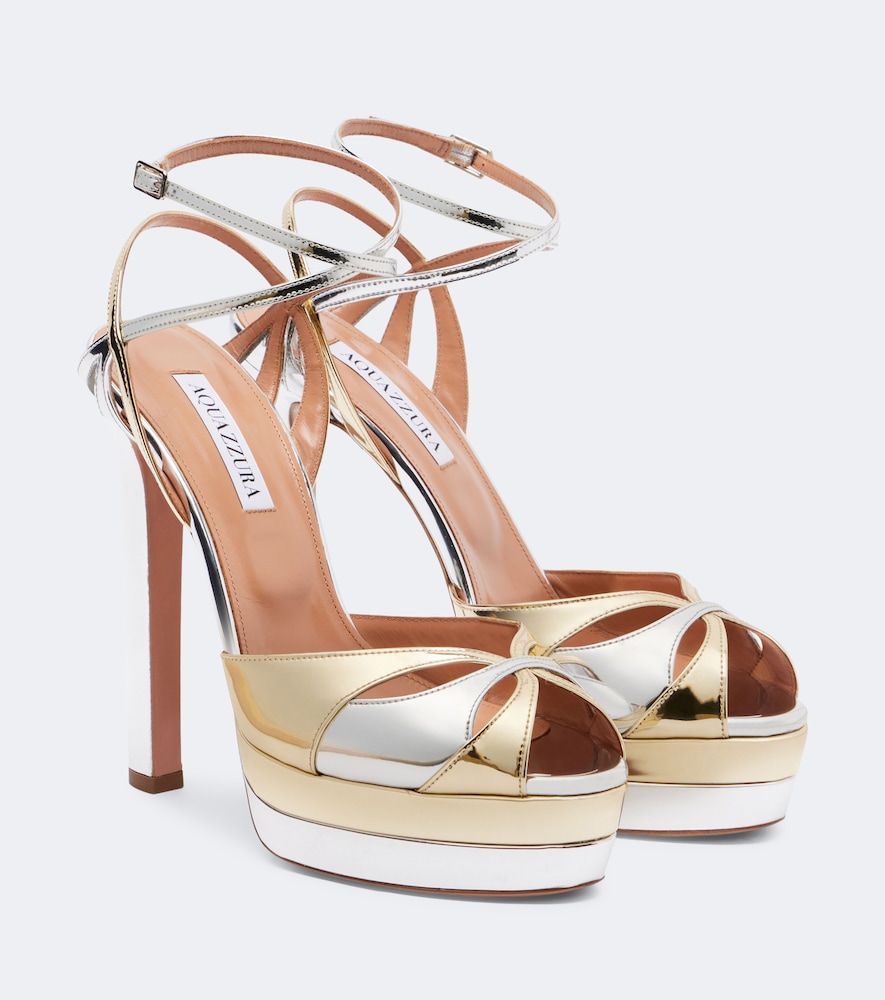 Moves 130 Mirrored Leather Platform Sandals