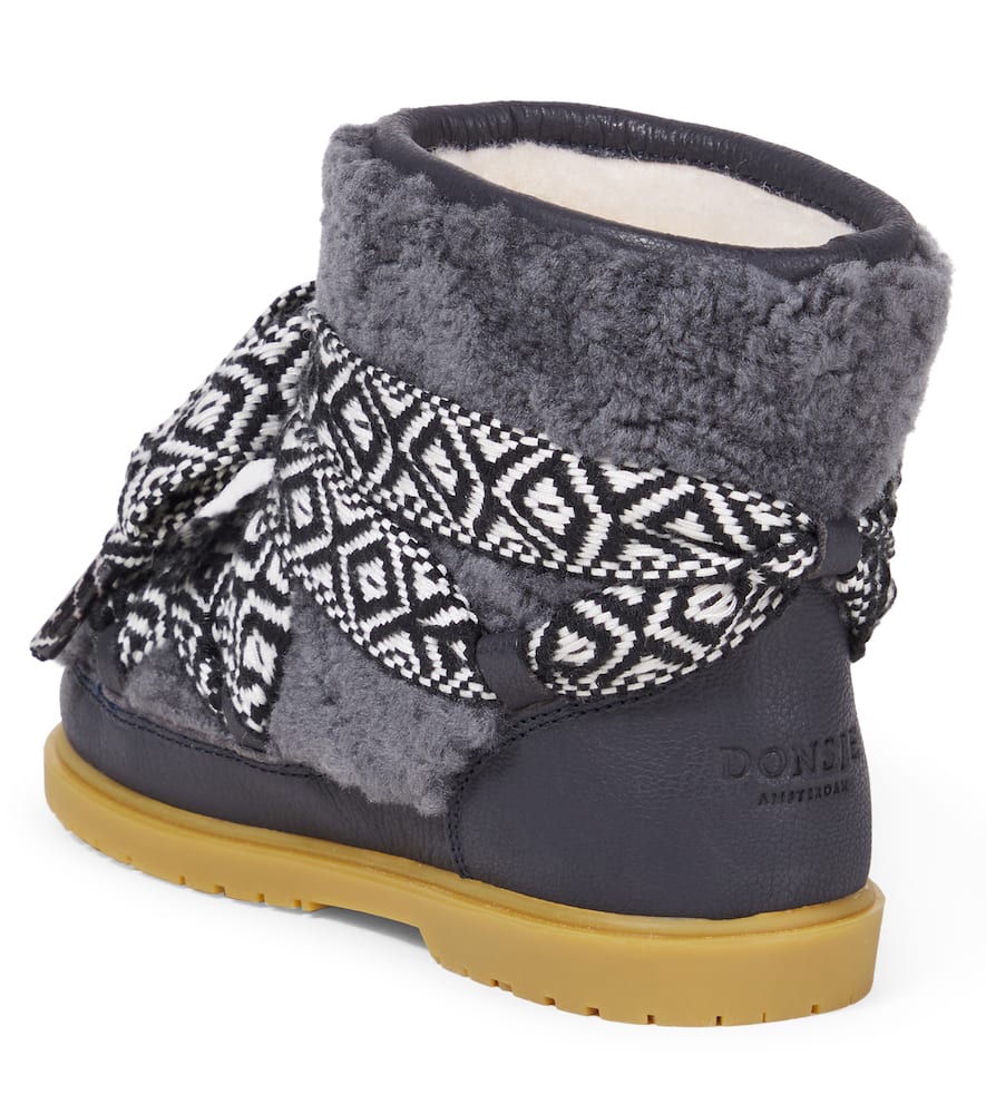 Donsje Walaya Shearling-trimmed Boots In Multi