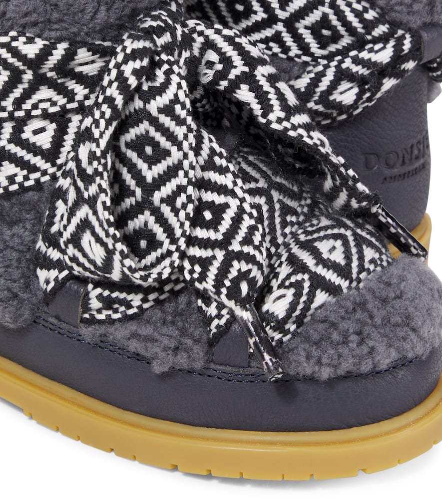 Donsje Walaya Shearling-trimmed Boots In Multi
