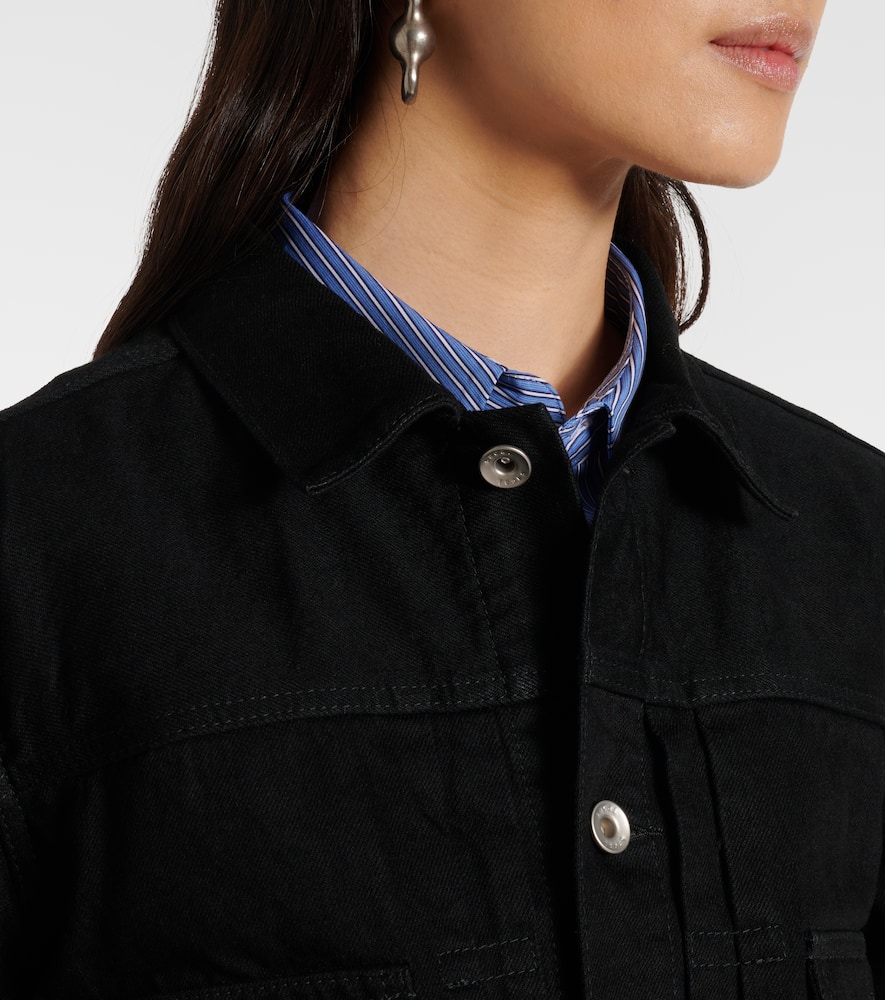 Sacai Layered Denim Jacket In Black