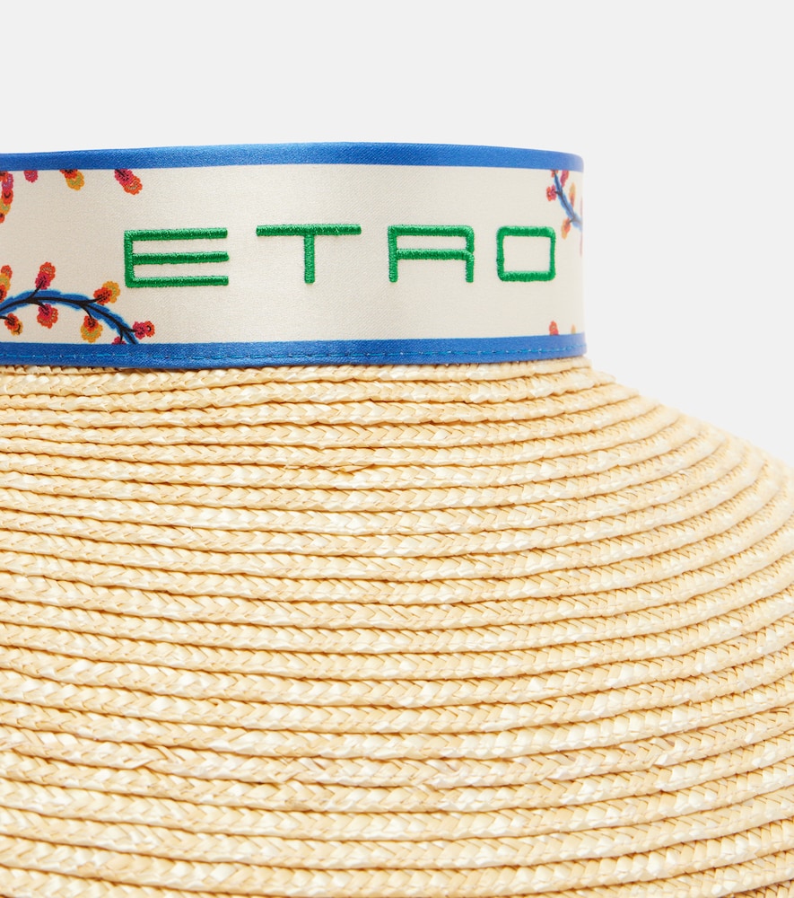  Etro Etro Logo Straw Visor 