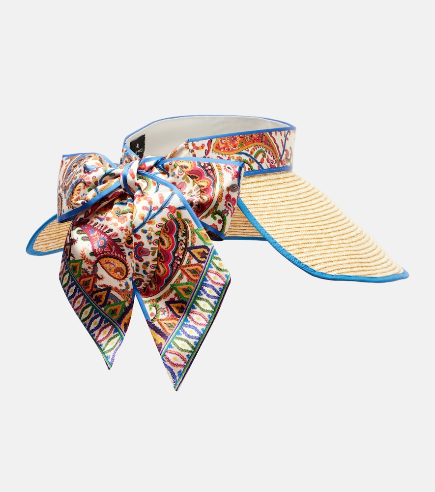  Etro Etro Logo Straw Visor 
