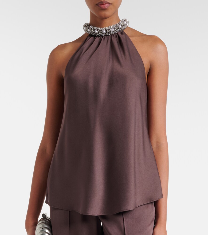  Simkhai Simkhai Embellished Satin Top 