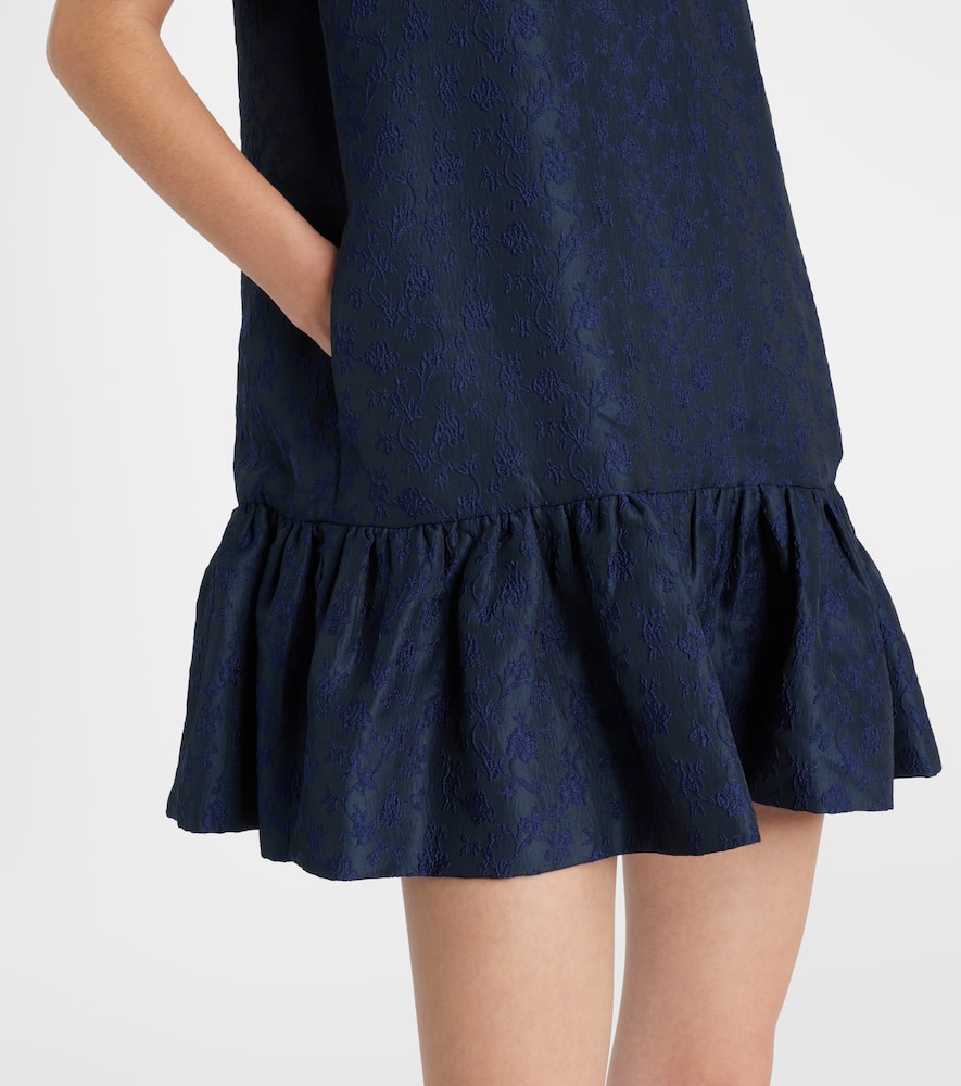 Simkhai Alison Embellished Jacquard Minidress In Blue