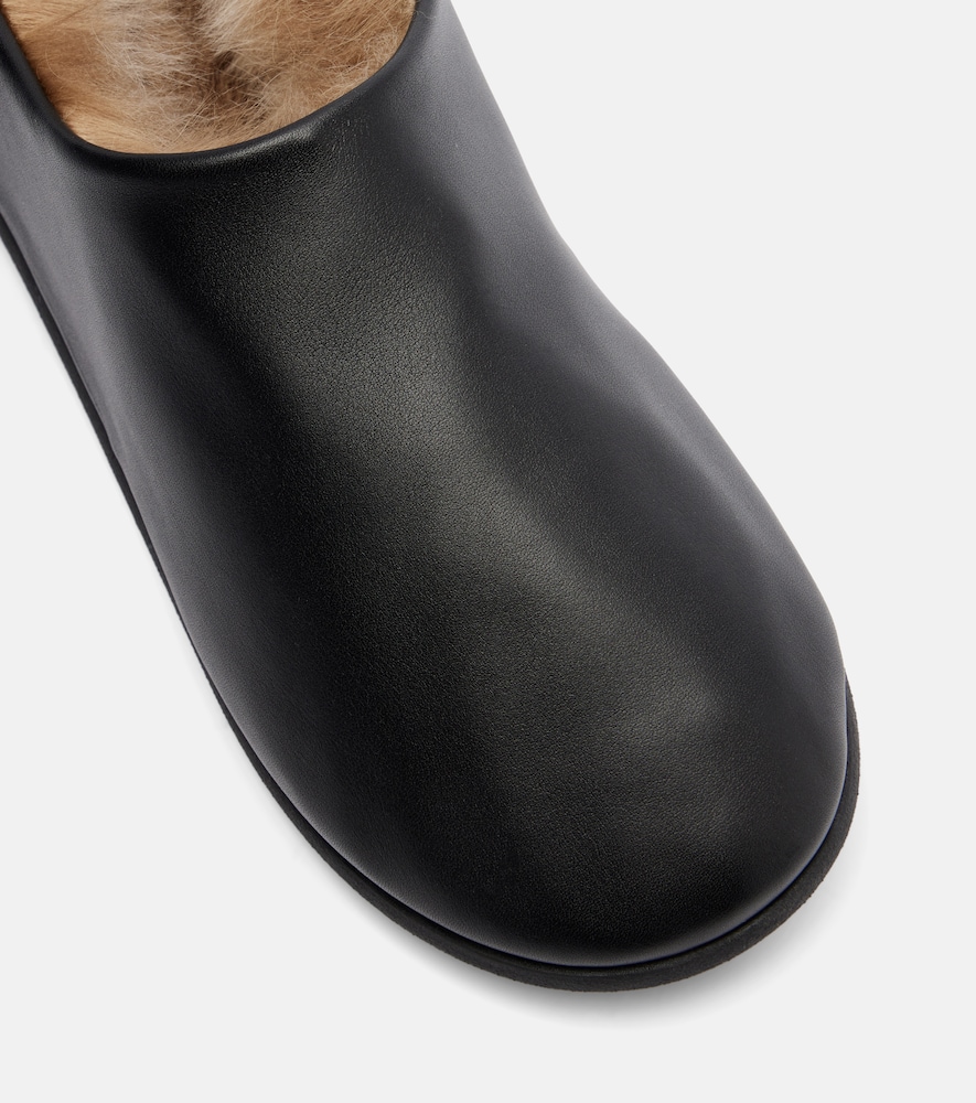 Big Bootie Leather Slip-On Shoes