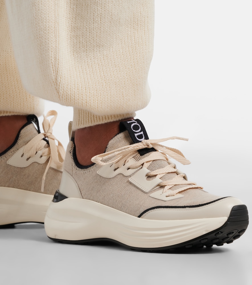 Tod's Leather-trimmed sneakers