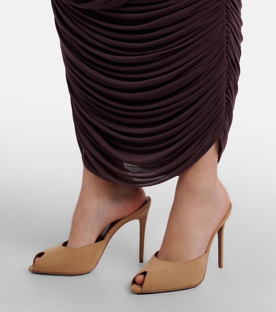 Paris Texas Vera 105 suede mules