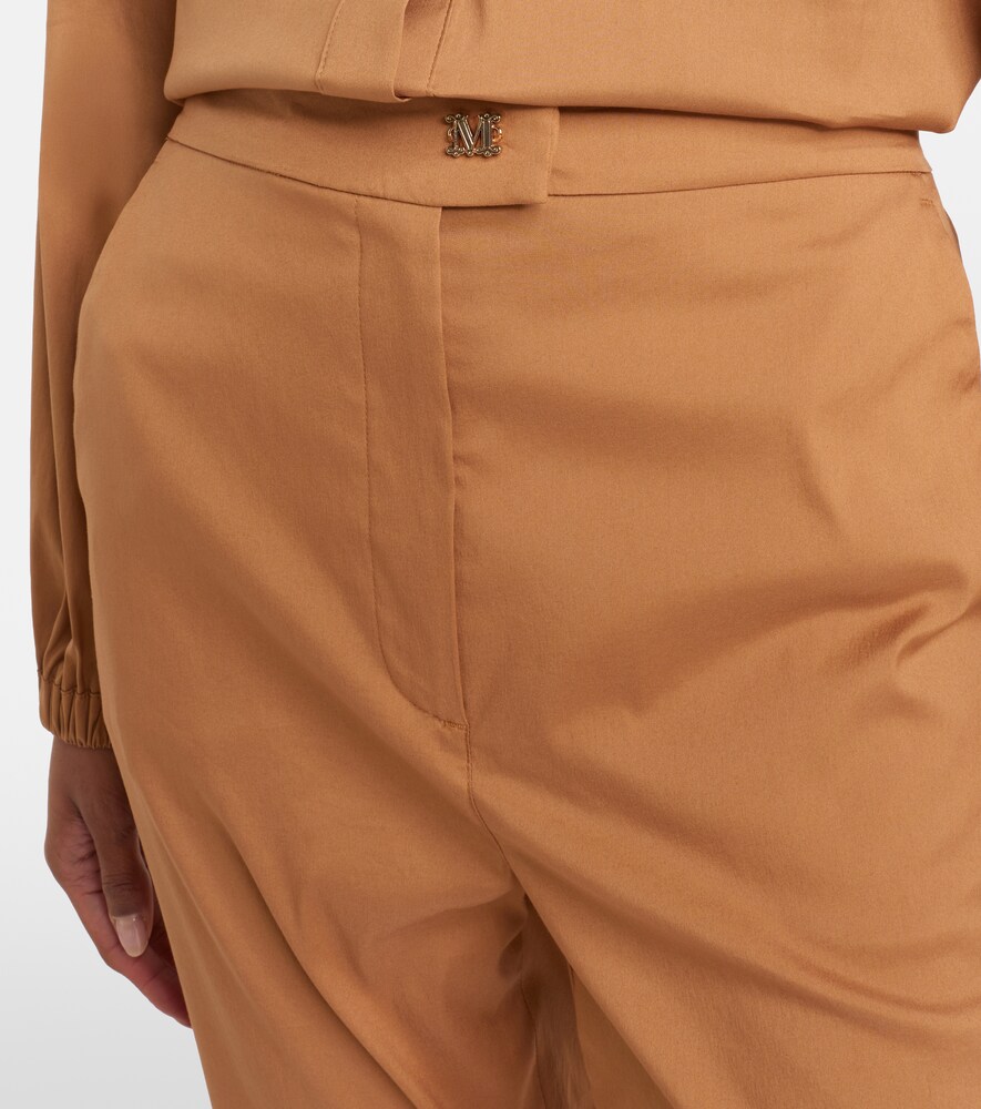  Max Mara Max Mara Gerade Cropped-hose Curve Aus Einem Baumwollgemisch 
