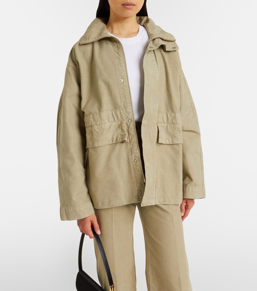 Victoria Beckham Hooded cotton canvas jacket