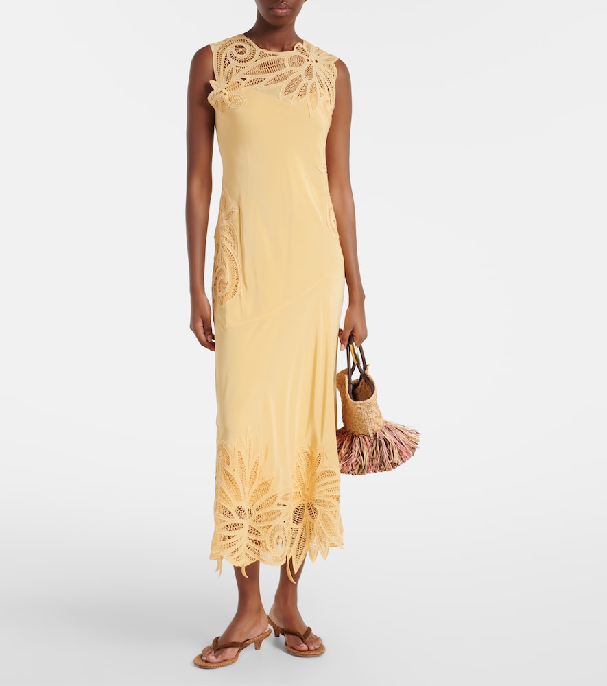 Ulla Johnson Idra lace-trimmed silk midi dress