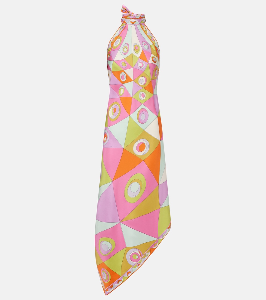 Midikleid Orchidee aus Seiden-Twill