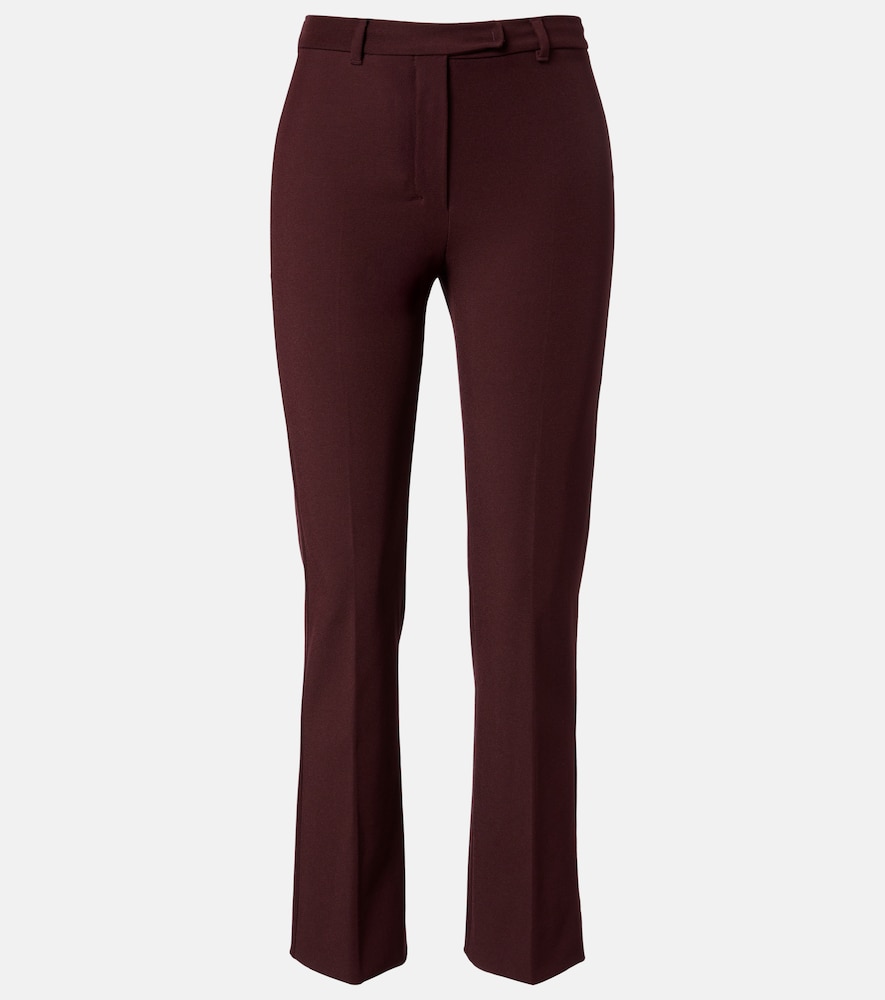 Gerade Cropped-Hose aus einem Baumwollgemisch