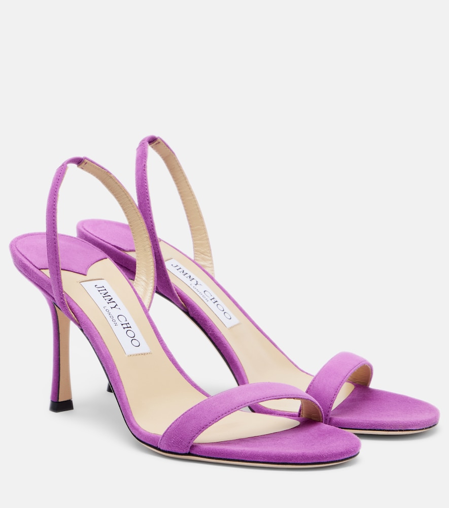 Jimmy Choo Women's Purple Jenn Suede Slingback Sandals UK Size 4.5 - Mytheresa