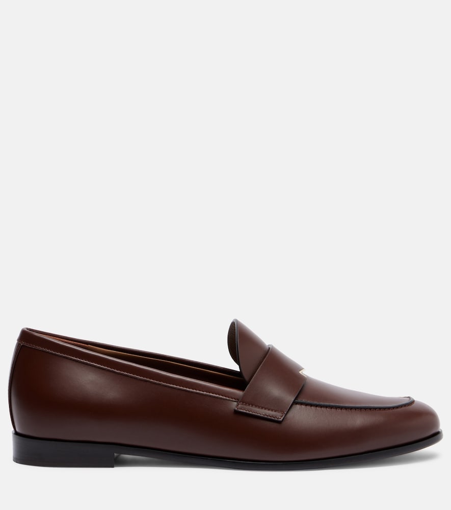  Max Mara Max Mara Embellished Leather Penny Loafers 