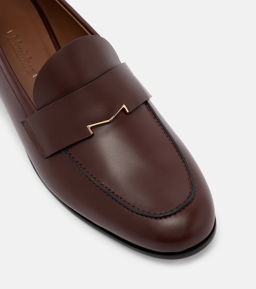  Max Mara Max Mara Embellished Leather Penny Loafers 