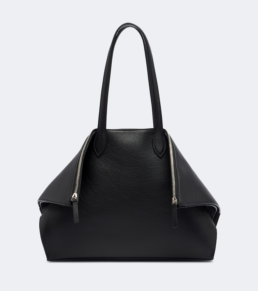 Schultertasche Fold Large aus Leder