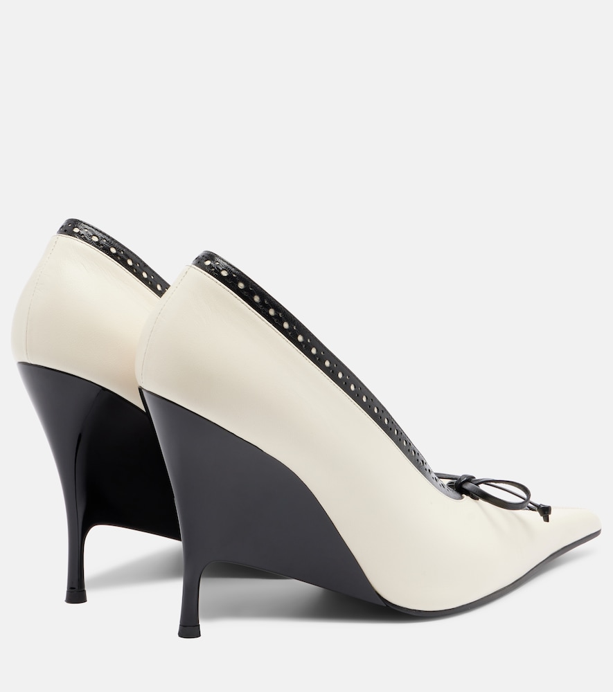 Koko Leather Wedge Pumps