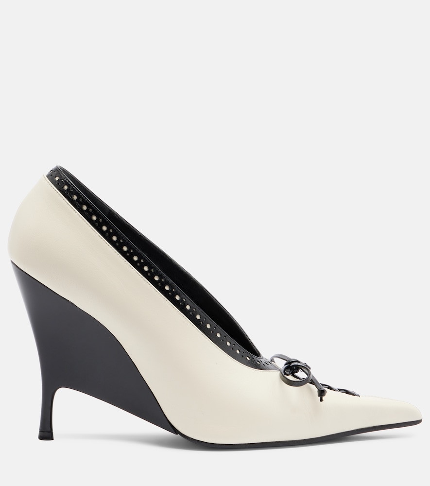 Koko Leather Wedge Pumps