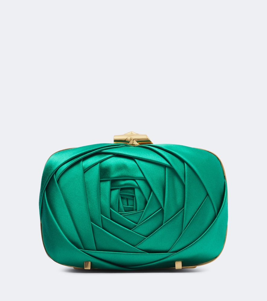 Clutch Rose Vivier aus Satin