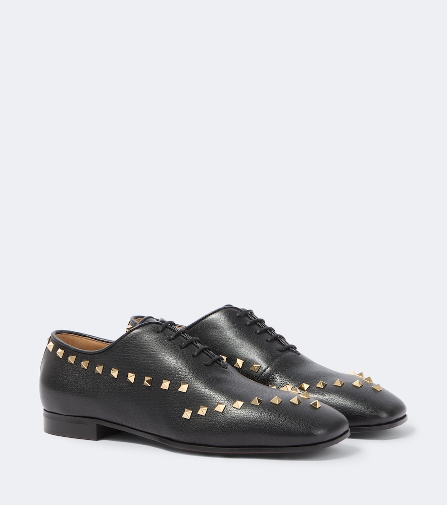 Schnürschuhe Rockstud aus Leder