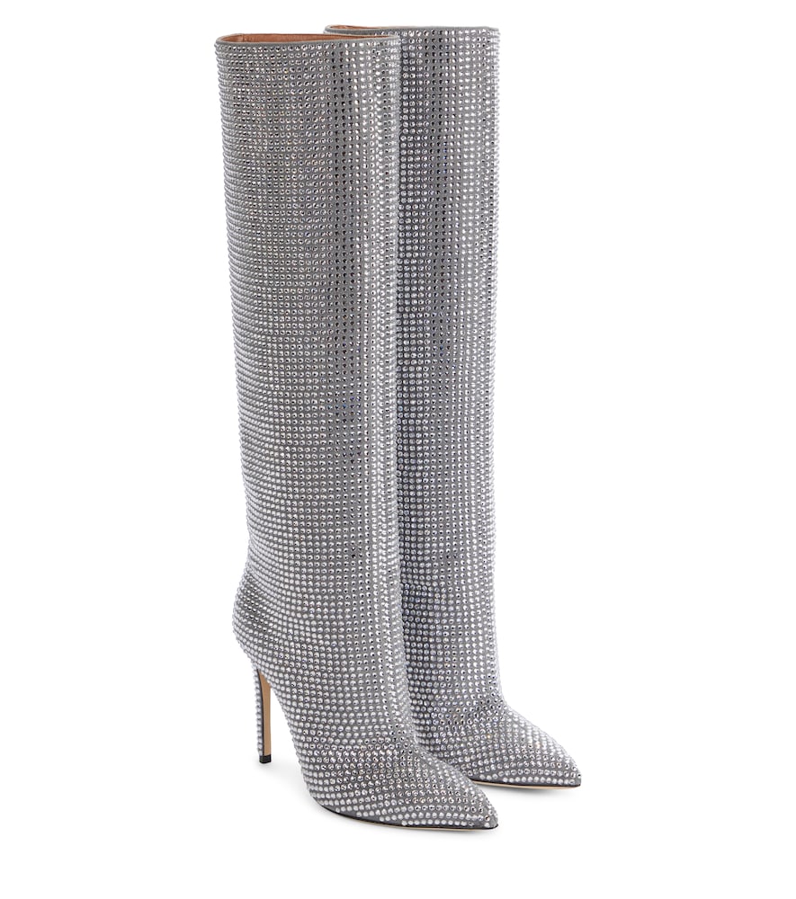 Paris Texas Embellished suede kneehigh boots