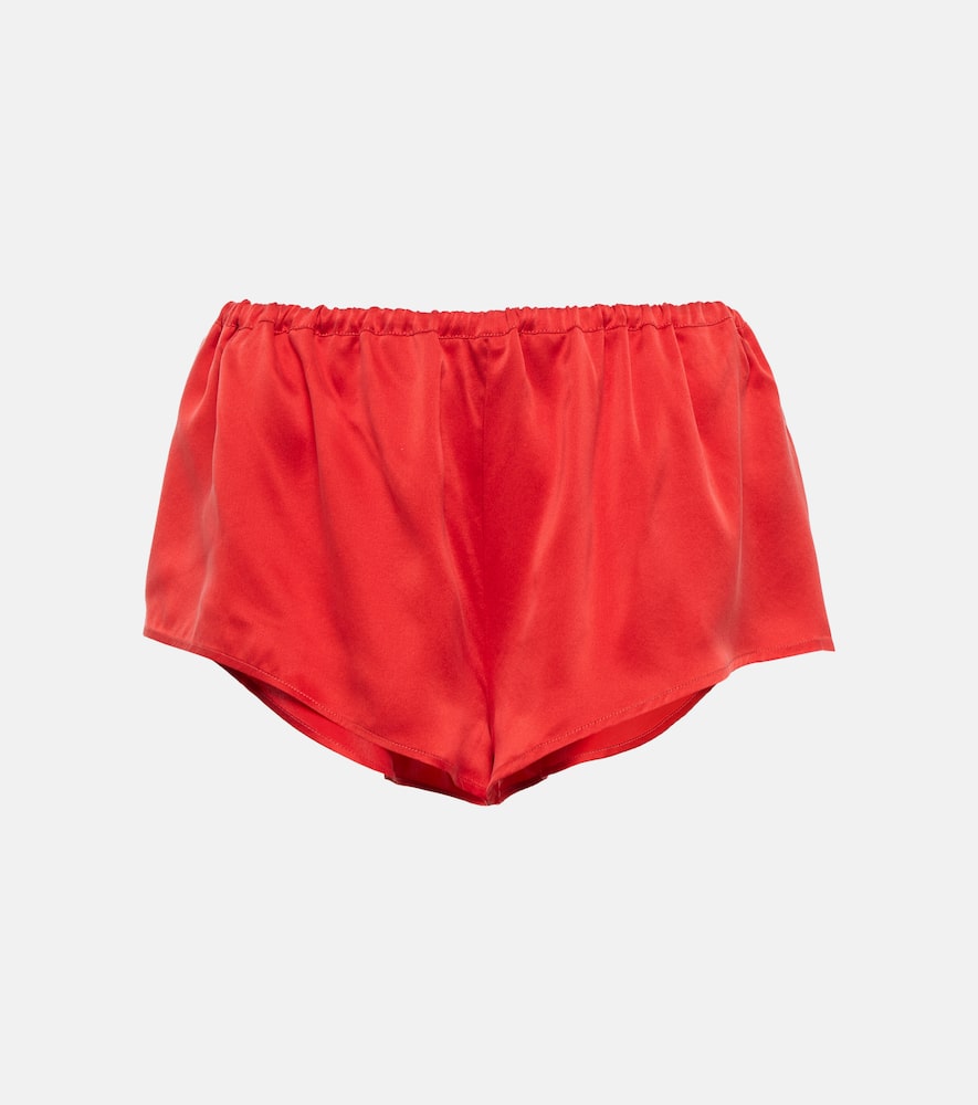 Asceno Venice silk satin pajama shorts