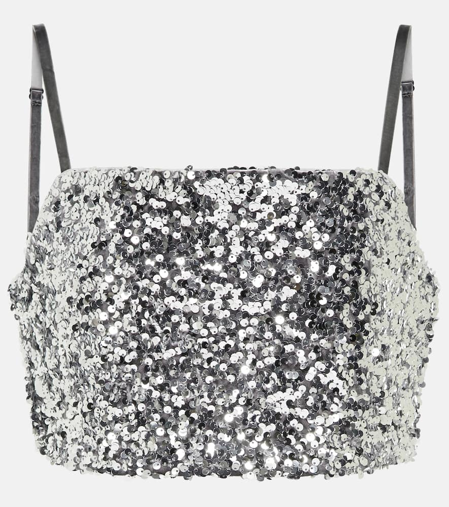 Dorothee Schumacher Shimmering Attraction sequined crop top
