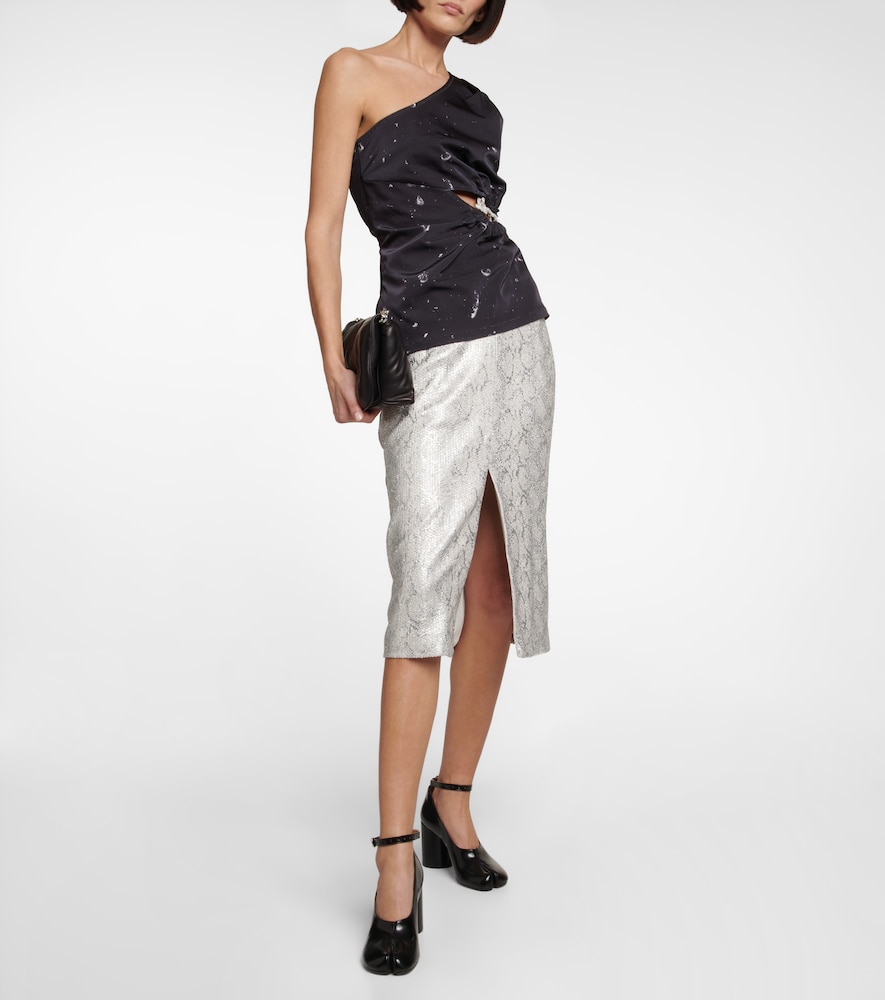 Cutout One-Shoulder Top