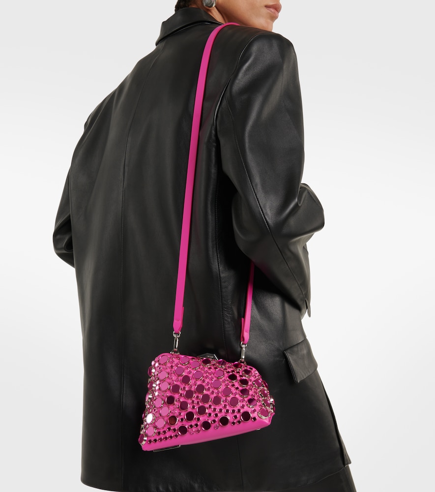  The Attico The Attico Verzierte Clutch Midnight Aus Leder 