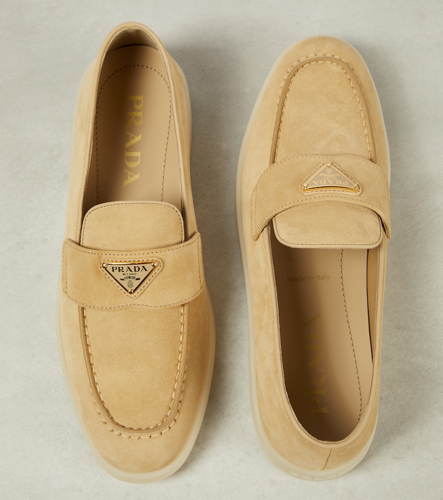  Prada Prada Saint Tropez Suede Loafers 