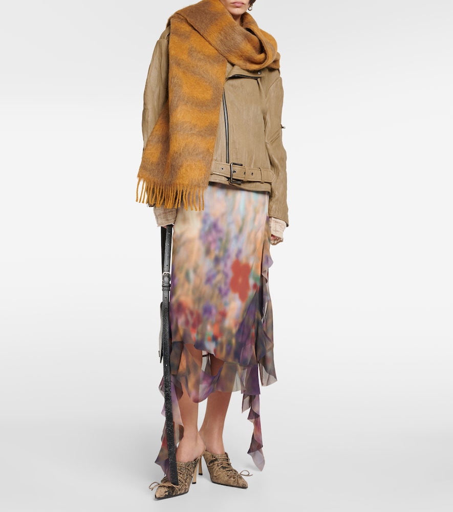  Acne Studios Acne Studios Logo Wool-blend Scarf 