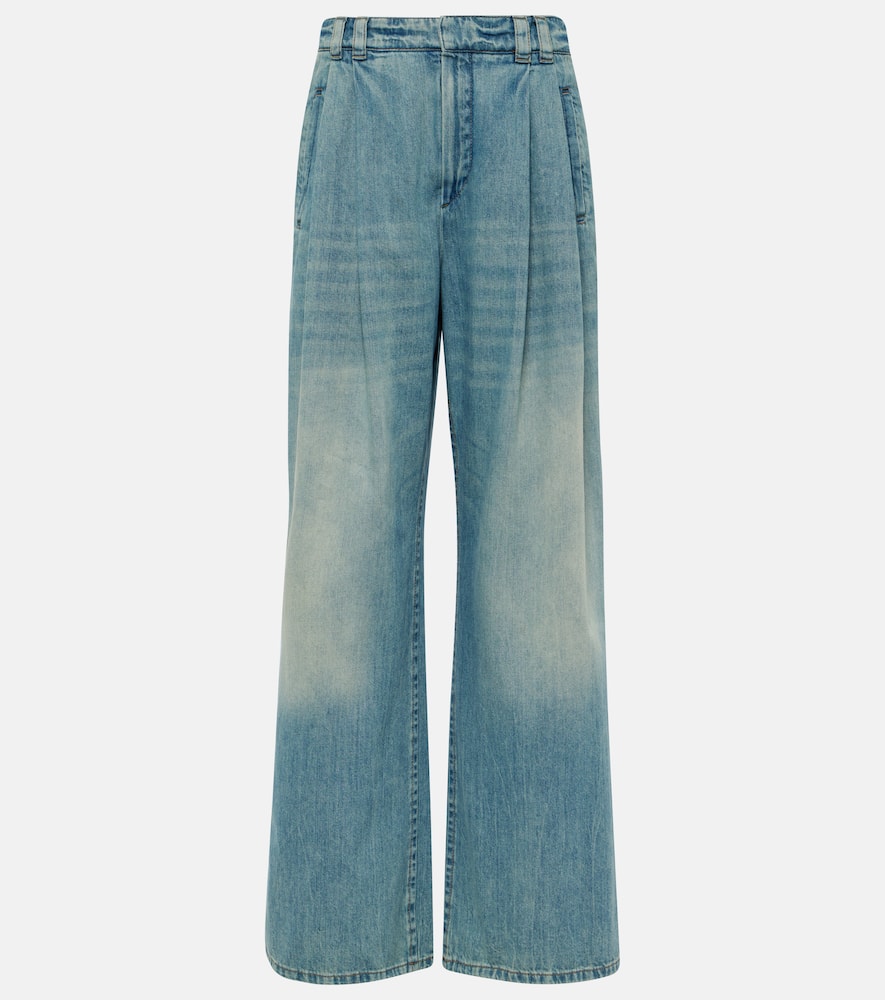 Brunello Cucinelli High-rise Wide-leg Jeans In Blue