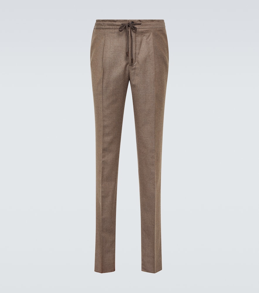 Virgin wool tapered pants
