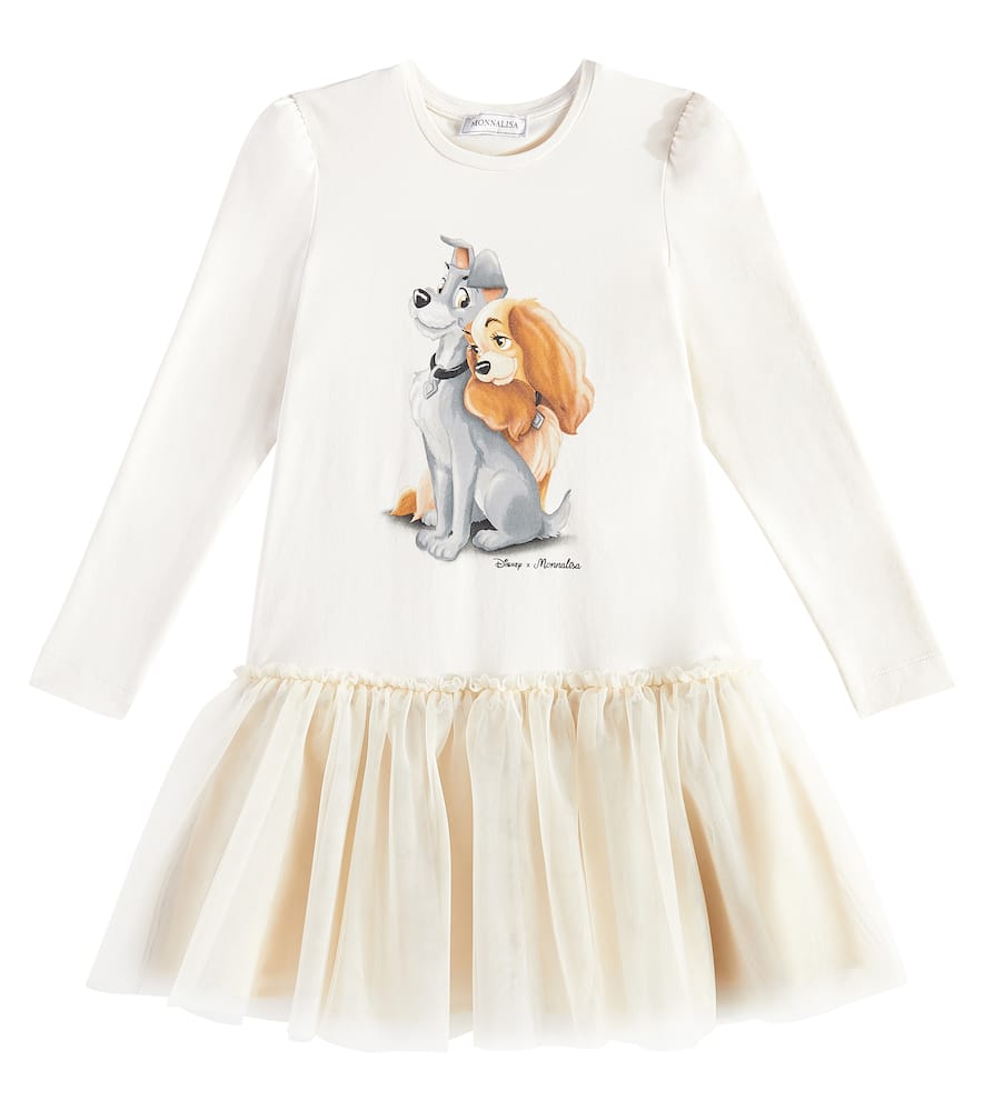 Monnalisa x Disney® printed cotton-blend dress