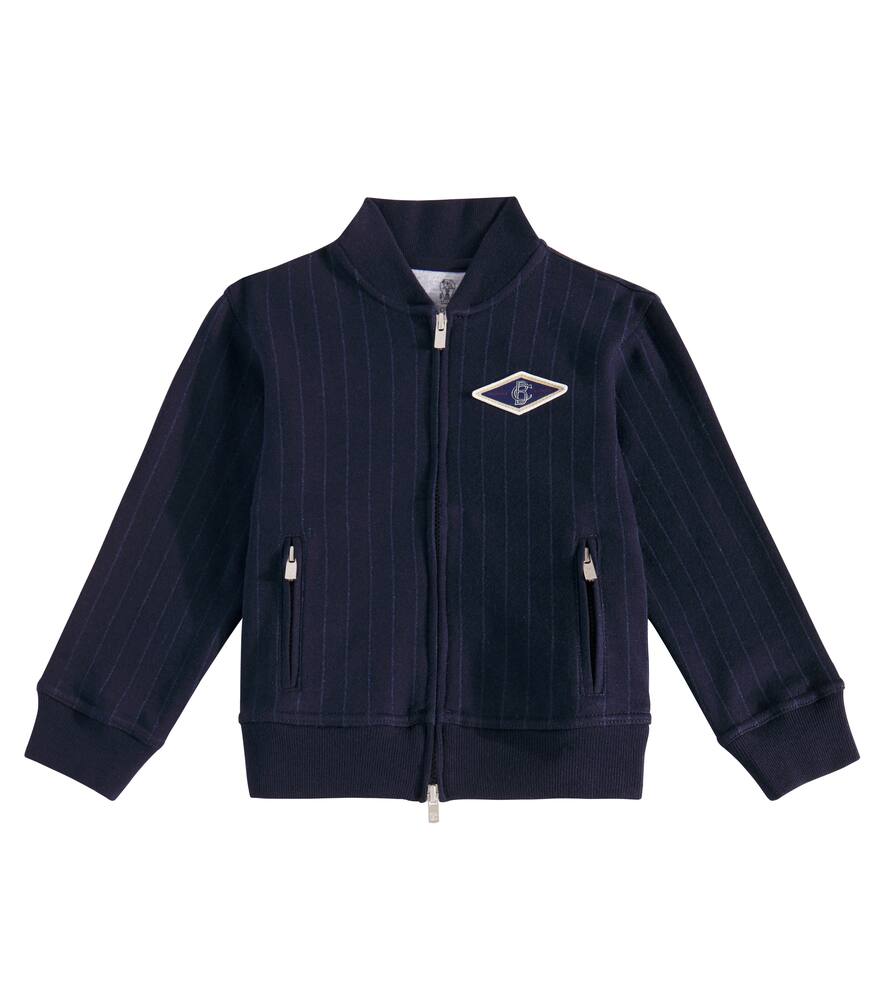Brunello Cucinelli Kids Cotton-blend bomber jacket