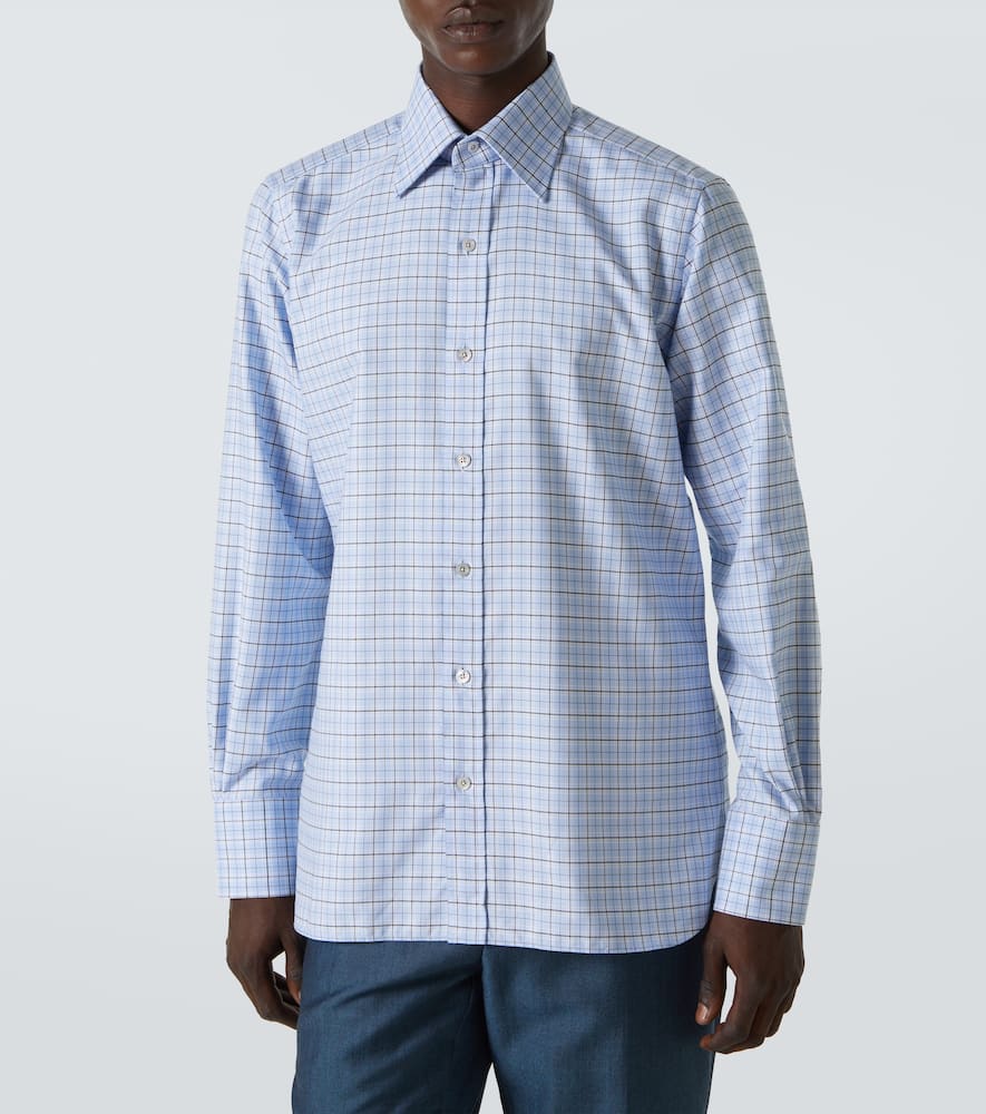 Tom Ford Cotton-blend Shirt In Blue