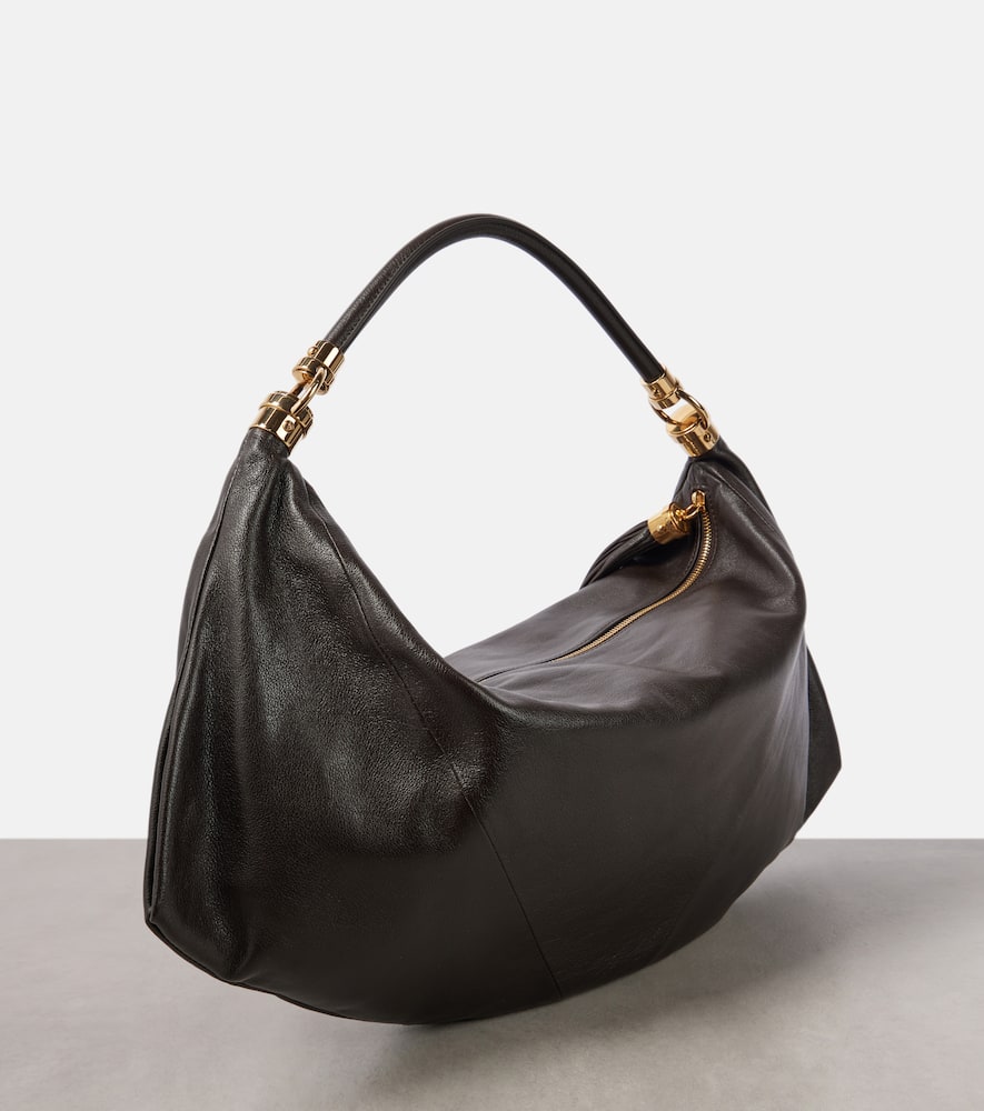 Chloé Foulard Leather Shoulder Bag In Brown