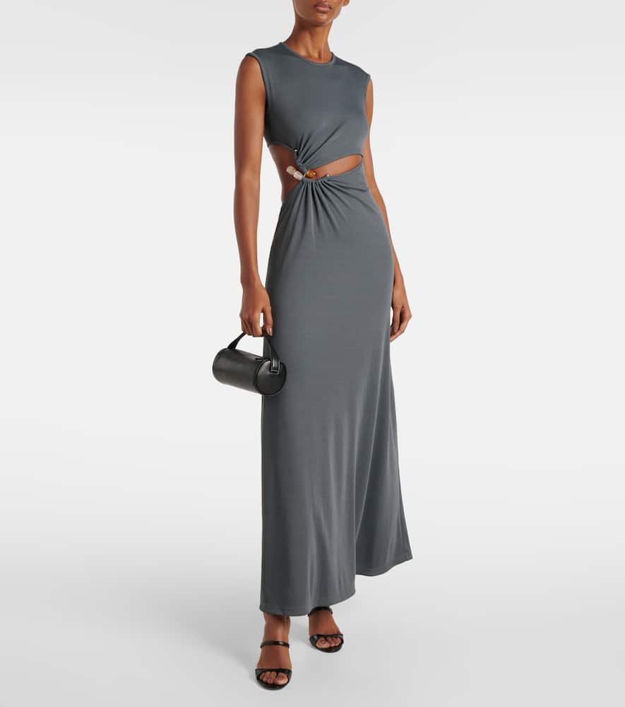 Christopher Esber Concave Stone Tank Dress In Grey