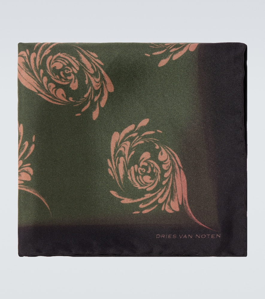Dries Van Noten Printed silk pocket square Dries Van Noten Printed silk pocket square