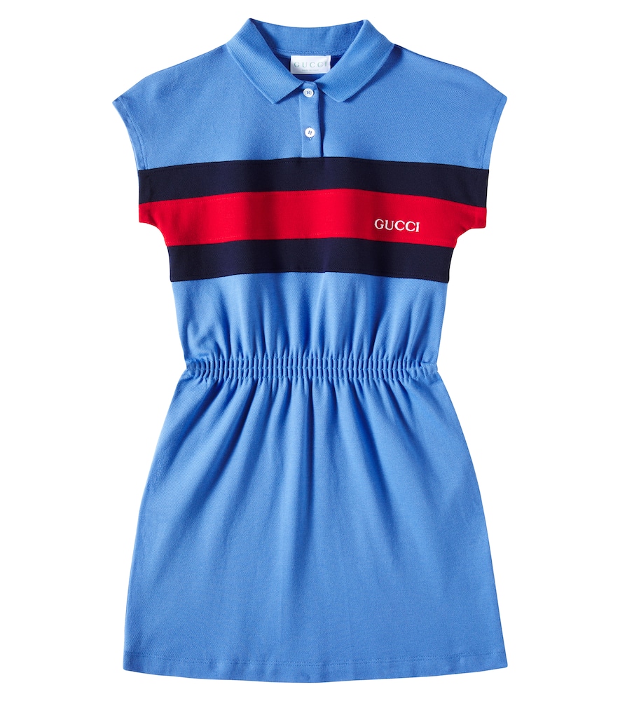 Gucci Polokleid Aus Einem Baumwollgemisch In Blau