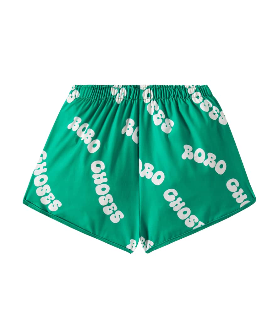 Bobo Choses Wavy Logo Swim Trunks In Green