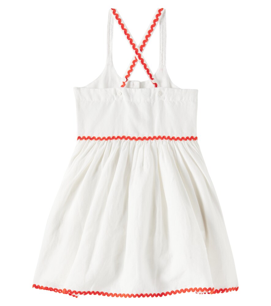  Stella Mccartney Kids Stella Mccartney Kids Kleid Aus Leinen Und Baumwolle 