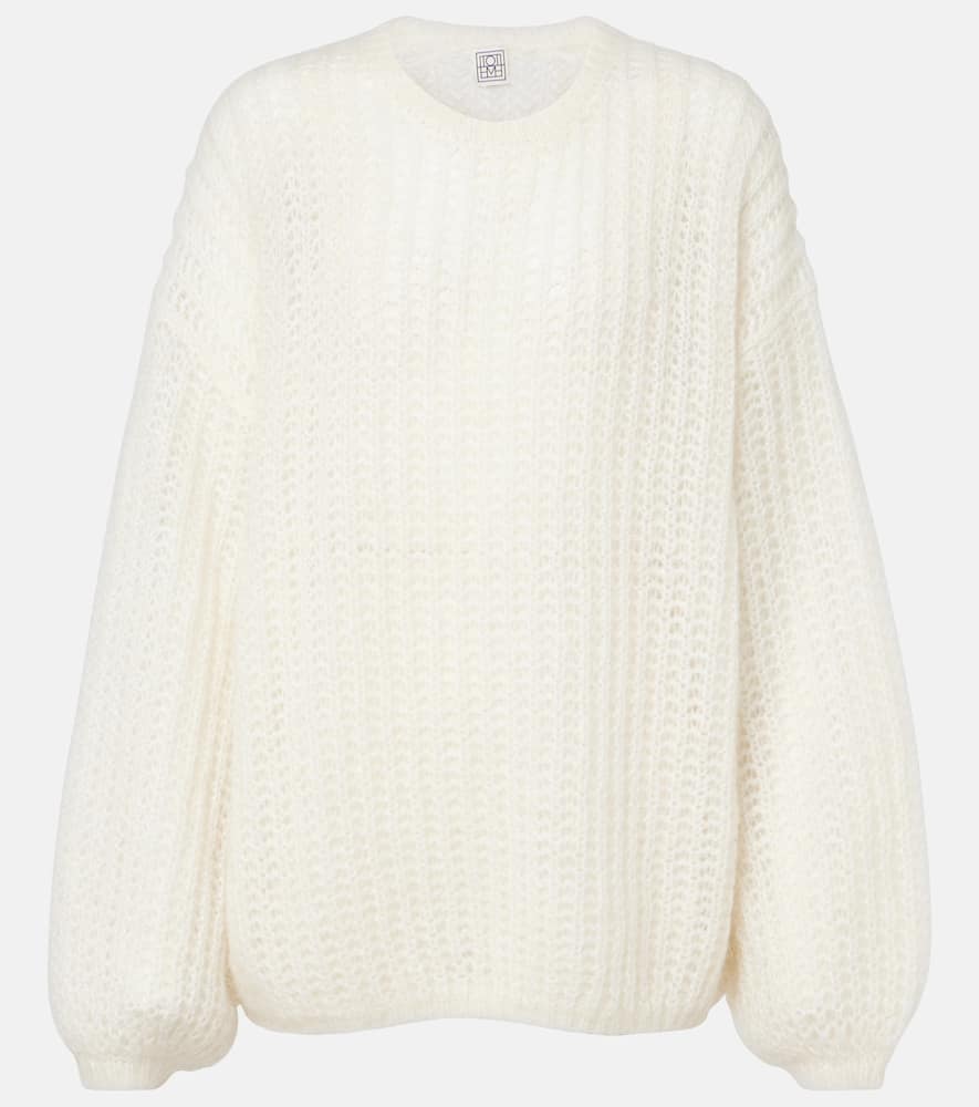 Totême Vilo Panelled Wool Jumper In Weiss