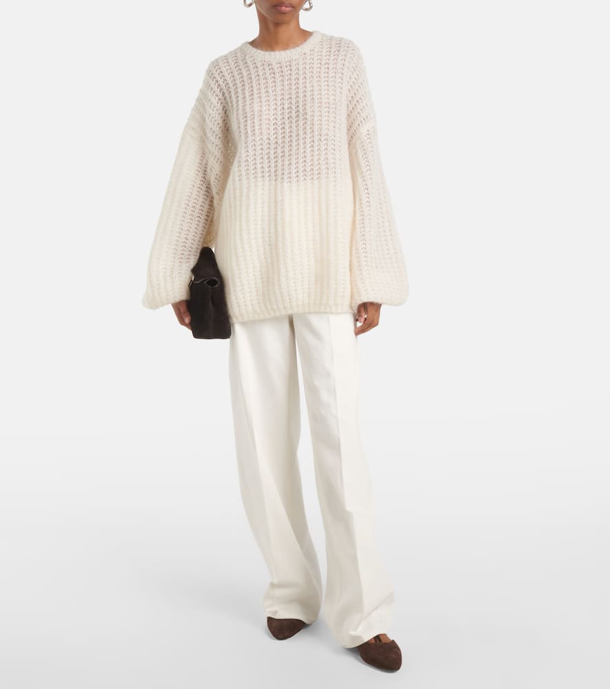 Totême Vilo Panelled Wool Jumper In Weiss