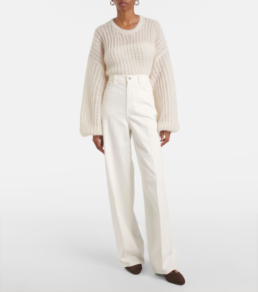 Totême Vilo Panelled Wool Jumper In Weiss