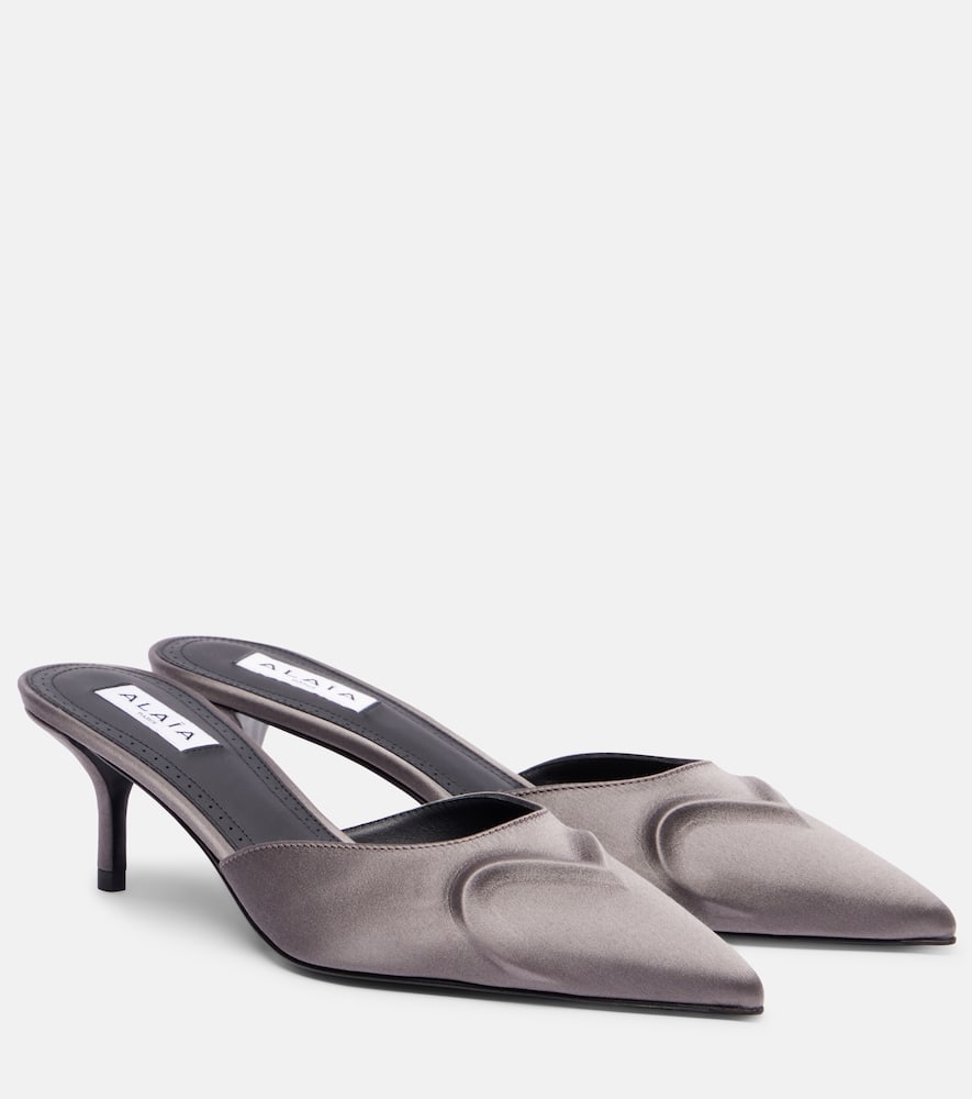Alaïa Le Caur 3D 55 satin mules