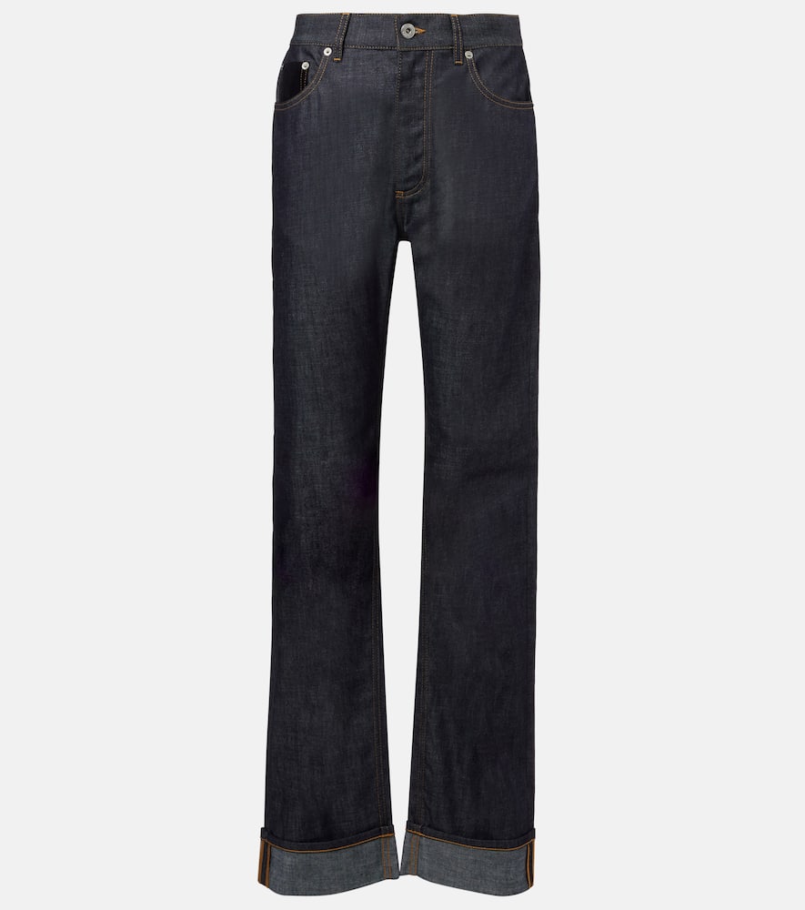 Shop Bottega Veneta Low-rise Straight Jeans
