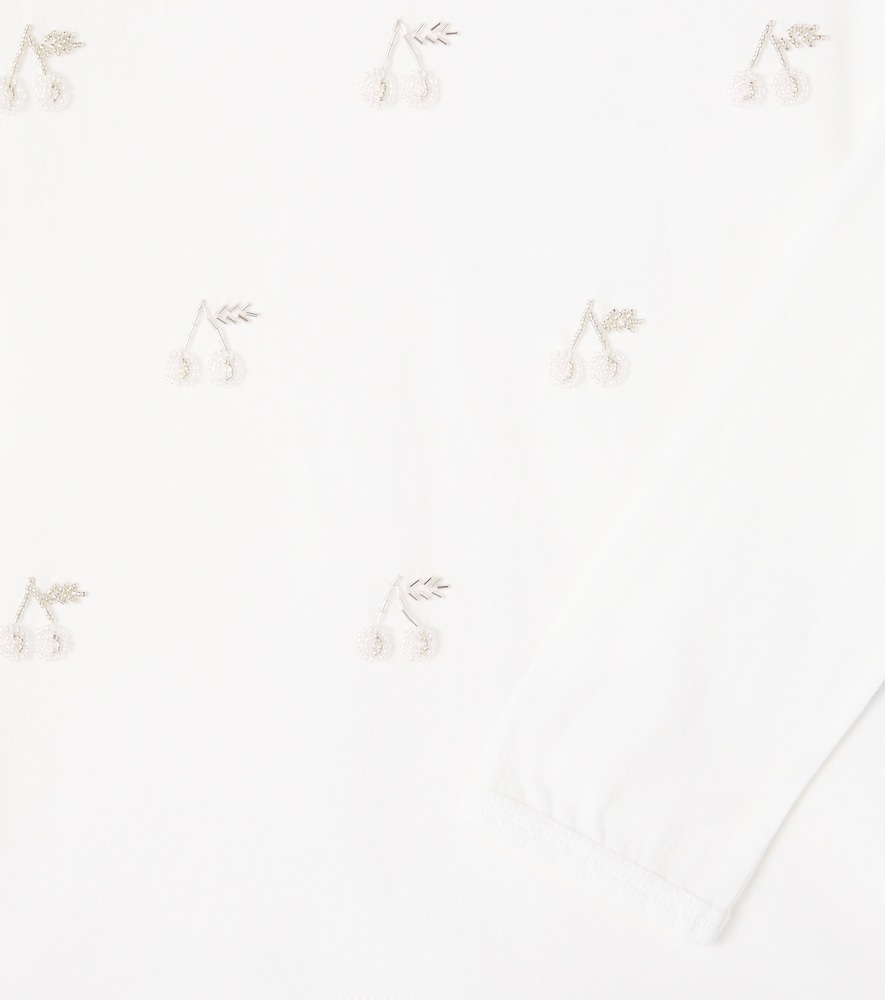  Bonpoint Bonpoint Jibou Embellished Cotton T-shirt 