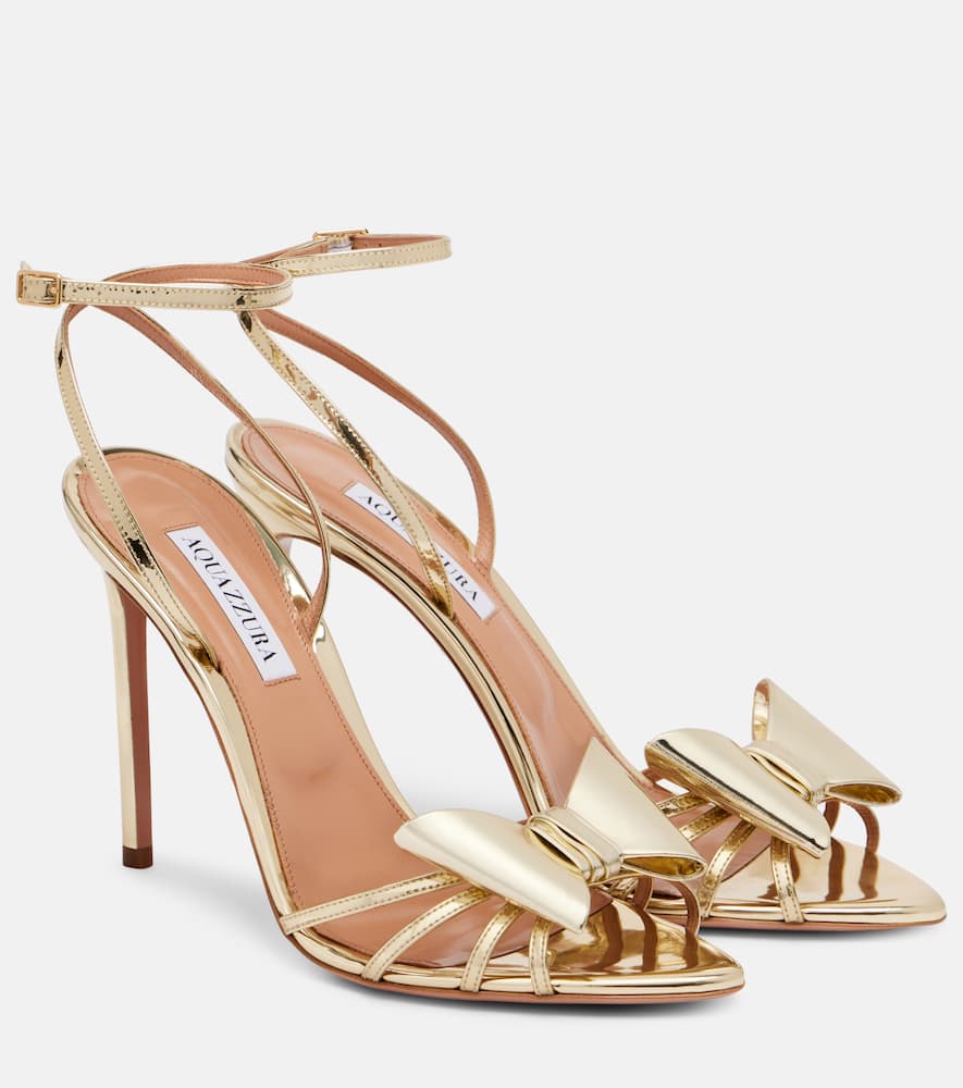 Black Tie 105 mirrored faux leather sandals