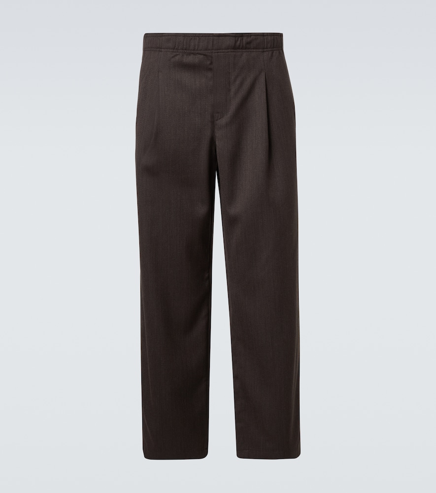 Our Legacy Leisure Mid Rise Wide Leg Wool Pants